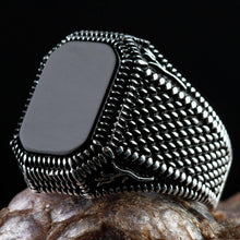 Retro Handmade Turkish Ring For Men Vintage Double Swords Black Zircon Rings Punk 2021 Trendy Islamic Religious Muslim Jewelry
